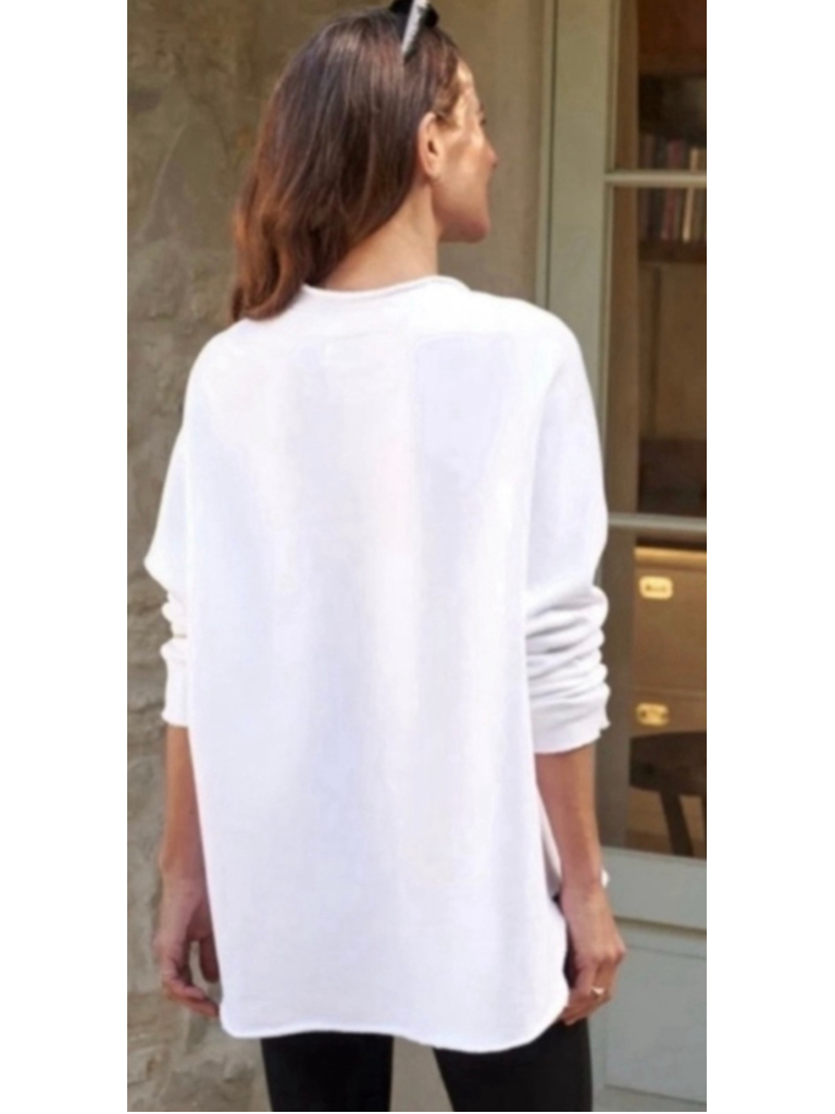 Frank & Eileen Anna White Long-Sleeve Capelet Sweatshirt Xl — image 2 of 4